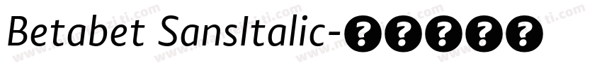 Betabet SansItalic字体转换